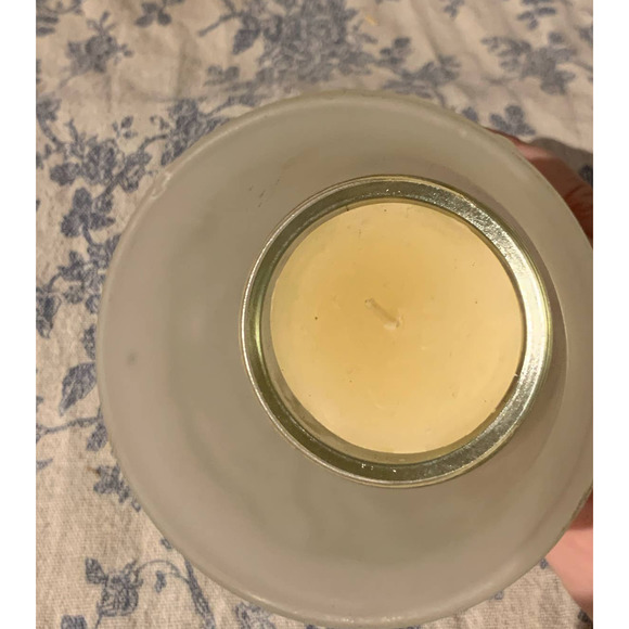 Vintage Avon Flowerfrost Collection Water Goblet and Candelette - Picture 2 of 5